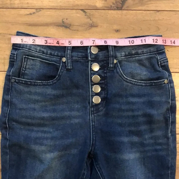 BP. High Rise Button Fly Raw Hem Skinny Jeans - Picture 7 of 11